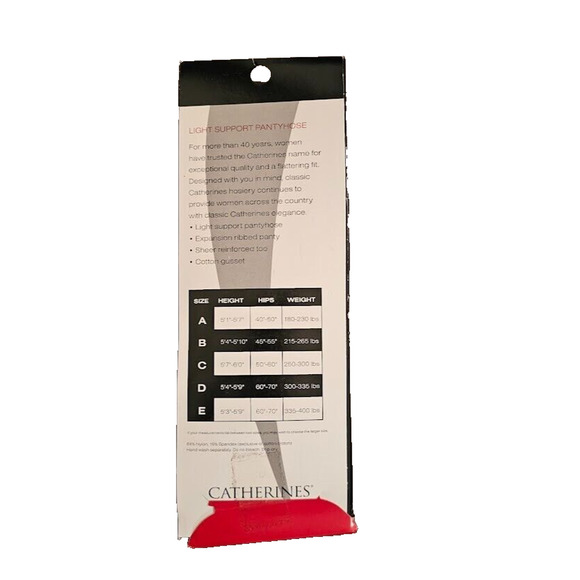 CATHERINES Light Support PantyHose Plus Size E Color BEIGE New in Pkg NIP - Picture 3 of 4